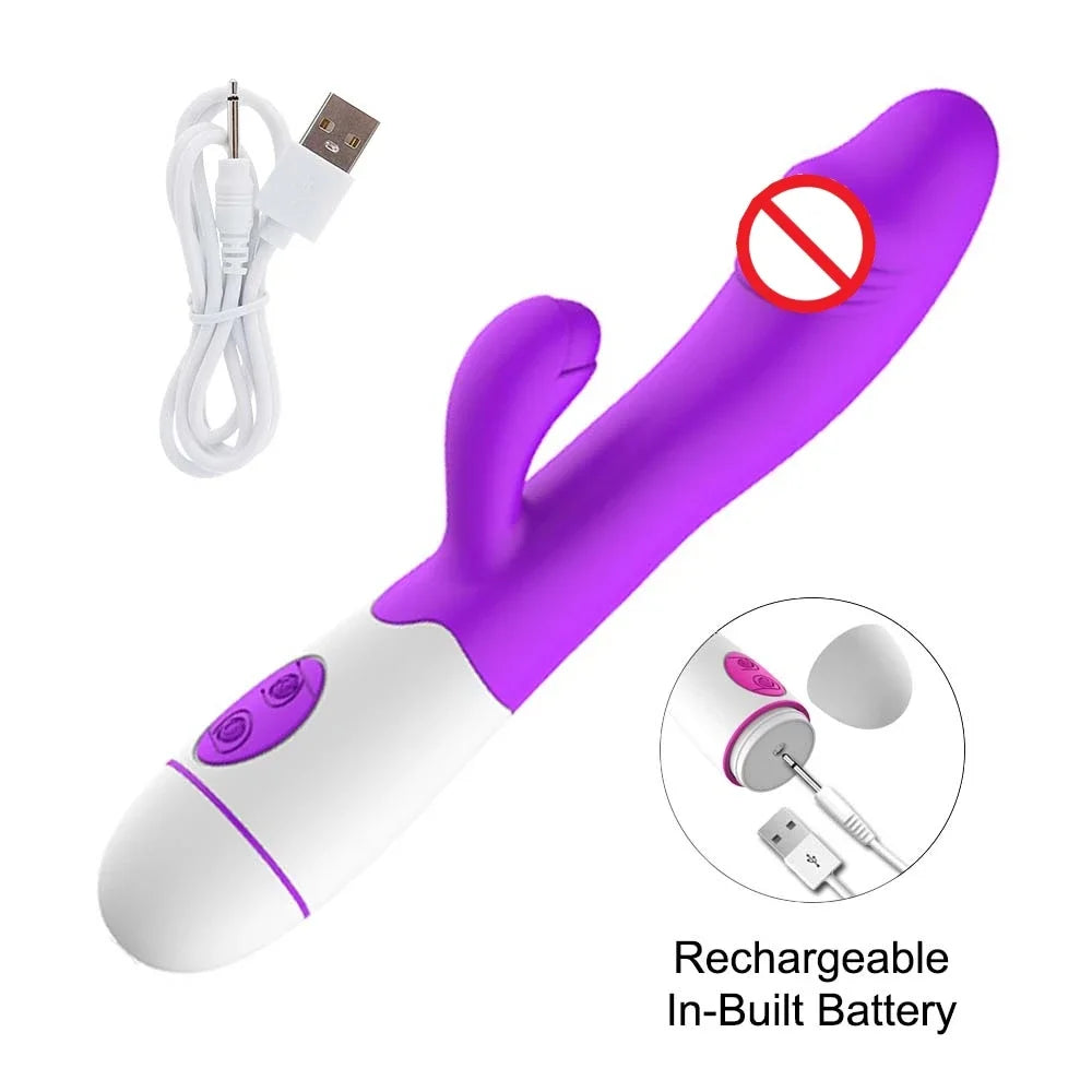 Leistungsstarker Vibrator Dildo Dual Vibration G-punkt Klitoris Stimulation