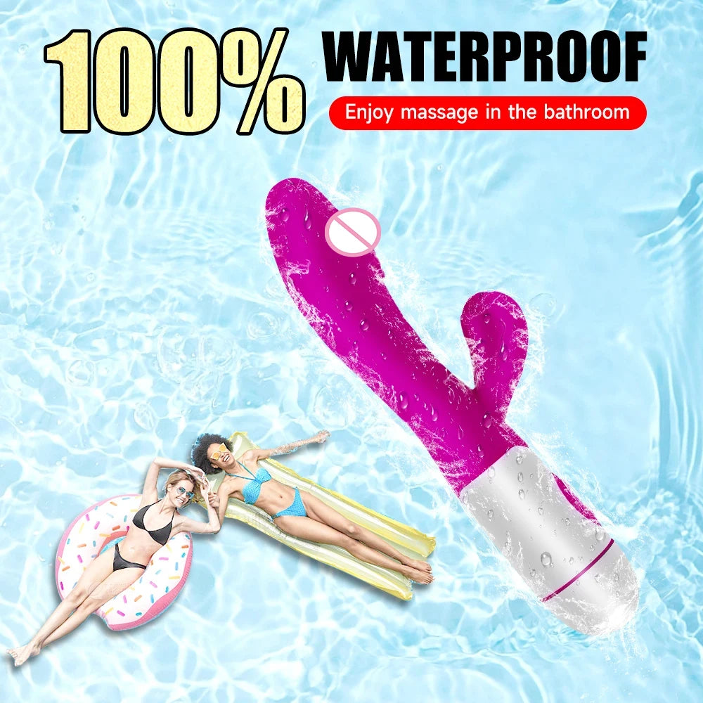 Leistungsstarker Vibrator Dildo Dual Vibration G-punkt Klitoris Stimulation