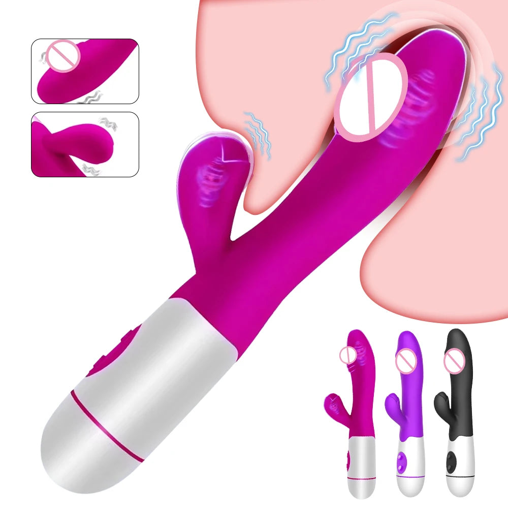 Leistungsstarker Vibrator Dildo Dual Vibration G-punkt Klitoris Stimulation
