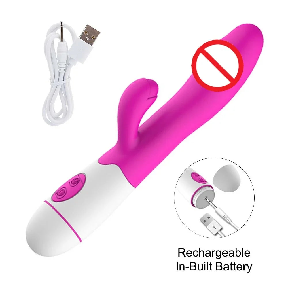 Leistungsstarker Vibrator Dildo Dual Vibration G-punkt Klitoris Stimulation