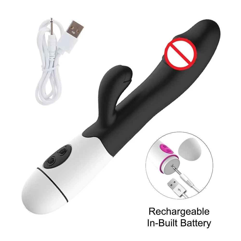 Leistungsstarker Vibrator Dildo Dual Vibration G-punkt Klitoris Stimulation