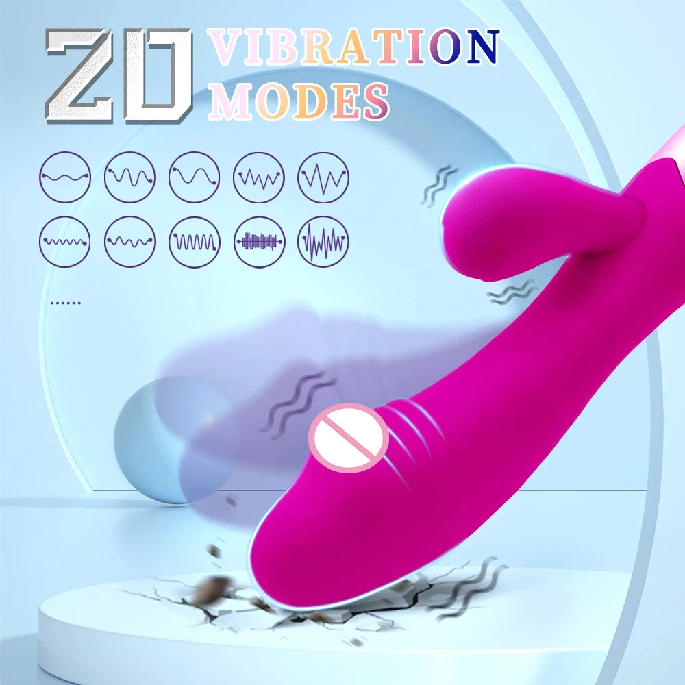 Leistungsstarker Vibrator Dildo Dual Vibration G-punkt Klitoris Stimulation
